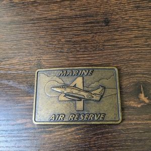 United States Marines Air Reserve Fourth Division 4th Airplane Jet Belt Buckle